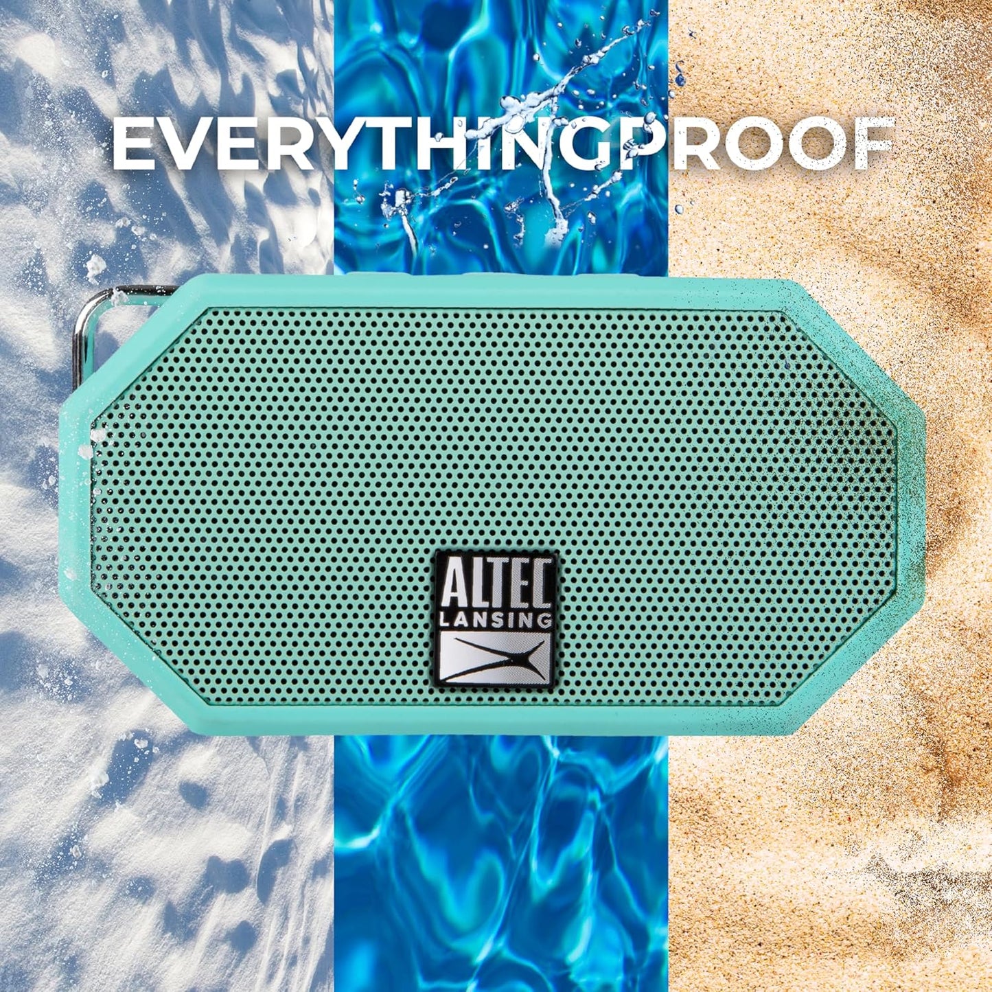 Mini H2O - Waterproof Bluetooth Speaker, IP67 Certified & Floats in Water, Compact & Portable Speaker for Hiking, Camping, Pool, and Beach