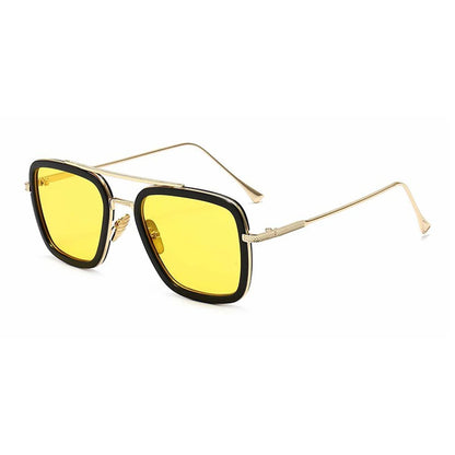 Fashion Punk Square Frame Sunglasses Tony Stark Glasses Men Women Steampunk Sun Glasses Goggles Outdoor Sport Riding Eyewear