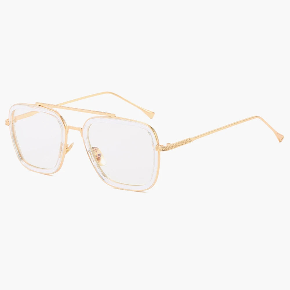 Fashion Punk Square Frame Sunglasses Tony Stark Glasses Men Women Steampunk Sun Glasses Goggles Outdoor Sport Riding Eyewear