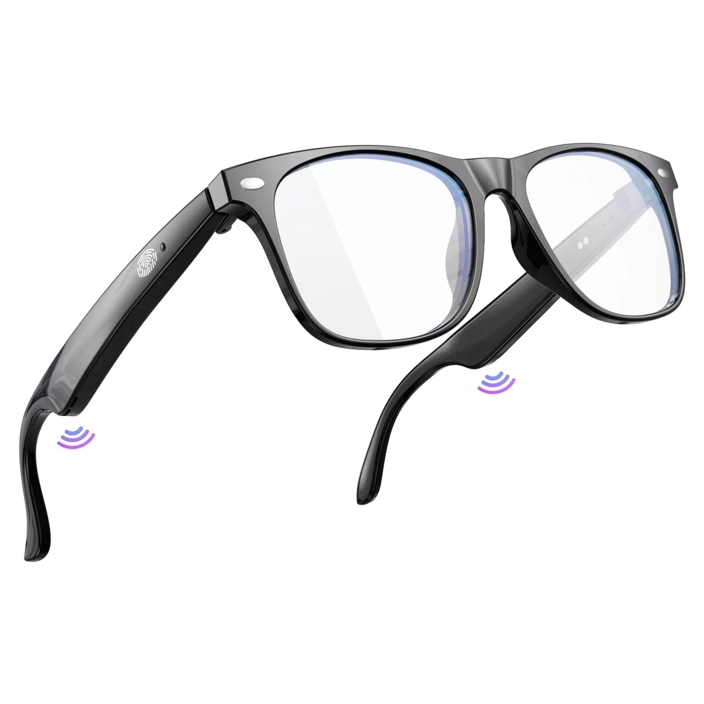 Wireless Bluetooth Glasses for Men and Women, Smart Glasses with Open-Ear Voice Control & Calling, Anti-Blue Light, AI Assistant & Translation for Traveling and Driving