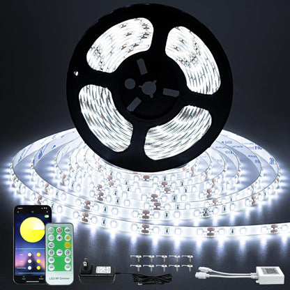 16.4Ft Tunable White Led Strip Lights Kit Dimmable 3000K-6000K, Waterproof Led Lights for Home Party House Kitchen Stair Living Room Ceiling (Daylight Warm White) Outdoor/Indoor