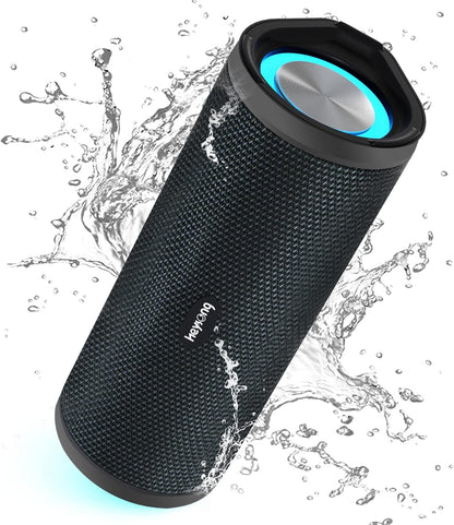 Portable Bluetooth Speaker, Wireless Outdoor Speakers, IPX7 Waterproof, 40H Playtime, TF Card, Loud Stereo Sound for Beach, Boat, Pool, Camping, Bike, Shower, Gifts for Men