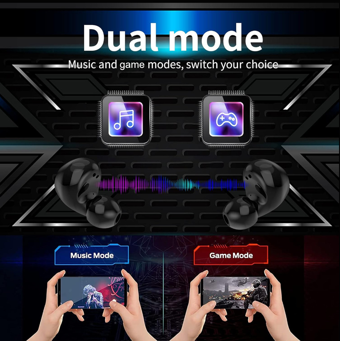 Batman Gray Wireless Bluetooth 5.0 Earbuds, B88-1, IPX5 Waterproof, 36H Playtime, Built-In Mic, LED Display, USB-C, for Kids, Boys, Adults, Gaming