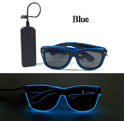 Led Luminous Hats and Glasses Bar Masquerade Concert Rave Goggles Rainbow Space Robot Futuristic Led DJ LIGHT Glasses Star Y2K Glasses