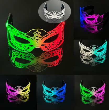 Led Luminous Hats and Glasses Bar Masquerade Concert Rave Goggles Rainbow Space Robot Futuristic Led DJ LIGHT Glasses Star Y2K Glasses