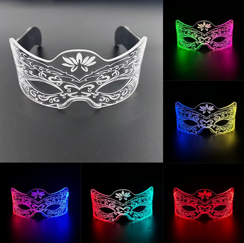 Led Luminous Hats and Glasses Bar Masquerade Concert Rave Goggles Rainbow Space Robot Futuristic Led DJ LIGHT Glasses Star Y2K Glasses