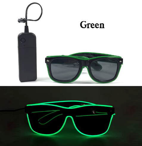 Led Luminous Hats and Glasses Bar Masquerade Concert Rave Goggles Rainbow Space Robot Futuristic Led DJ LIGHT Glasses Star Y2K Glasses