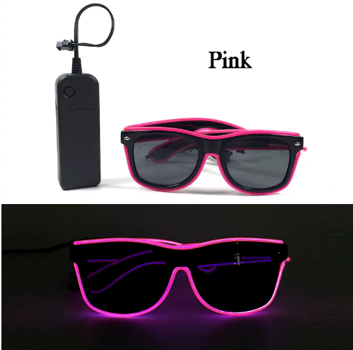 Led Luminous Hats and Glasses Bar Masquerade Concert Rave Goggles Rainbow Space Robot Futuristic Led DJ LIGHT Glasses Star Y2K Glasses