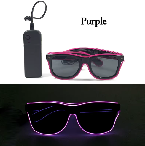 Led Luminous Hats and Glasses Bar Masquerade Concert Rave Goggles Rainbow Space Robot Futuristic Led DJ LIGHT Glasses Star Y2K Glasses