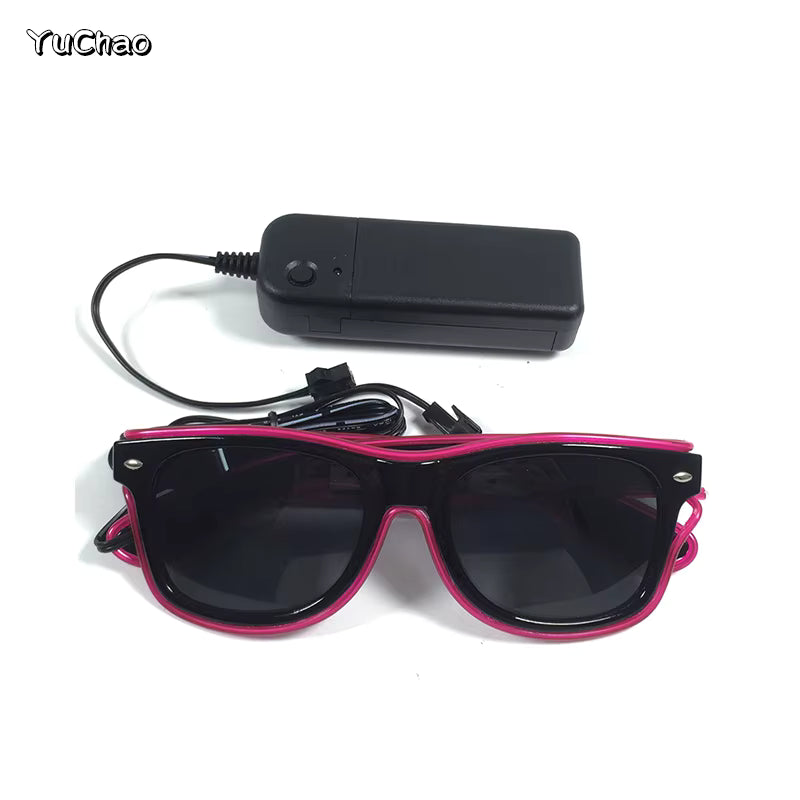 Led Luminous Hats and Glasses Bar Masquerade Concert Rave Goggles Rainbow Space Robot Futuristic Led DJ LIGHT Glasses Star Y2K Glasses