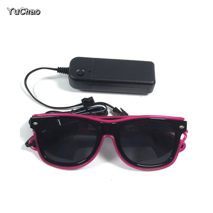 Led Luminous Hats and Glasses Bar Masquerade Concert Rave Goggles Rainbow Space Robot Futuristic Led DJ LIGHT Glasses Star Y2K Glasses