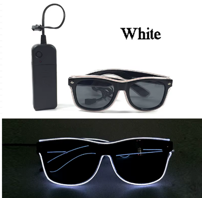 Led Luminous Hats and Glasses Bar Masquerade Concert Rave Goggles Rainbow Space Robot Futuristic Led DJ LIGHT Glasses Star Y2K Glasses