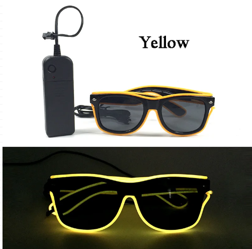 Led Luminous Hats and Glasses Bar Masquerade Concert Rave Goggles Rainbow Space Robot Futuristic Led DJ LIGHT Glasses Star Y2K Glasses