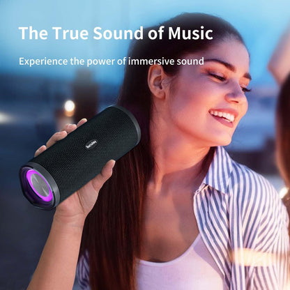 Portable Bluetooth Speaker, Wireless Outdoor Speakers, IPX7 Waterproof, 40H Playtime, TF Card, Loud Stereo Sound for Beach, Boat, Pool, Camping, Bike, Shower, Gifts for Men