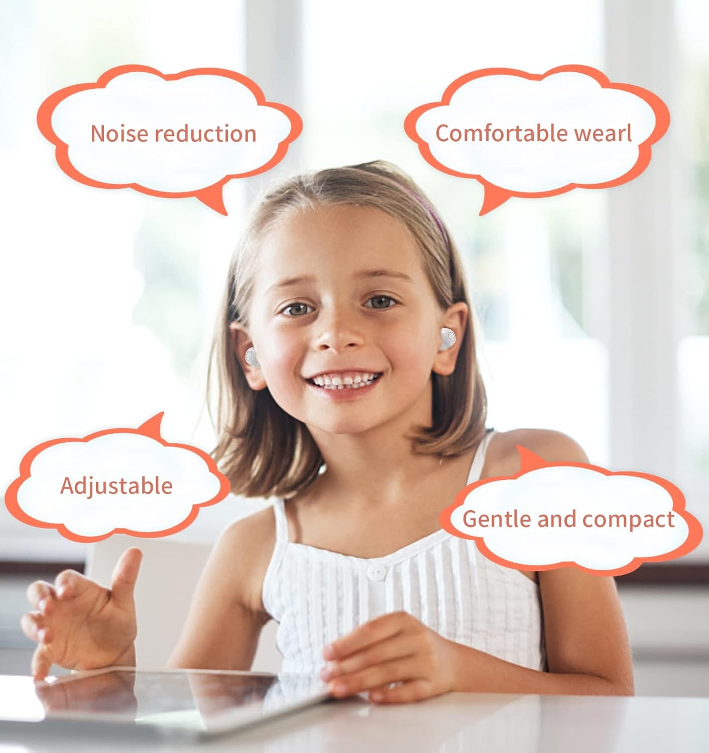 Pink Wireless Earbuds,Bluetooth in Ear Headphone with Microphone Comfor Lightweight with Noise Cancellation,3D Surround Stereo,Long Life Portable Mini Charging Case S/M/L Earctips.