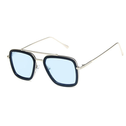 Fashion Punk Square Frame Sunglasses Tony Stark Glasses Men Women Steampunk Sun Glasses Goggles Outdoor Sport Riding Eyewear