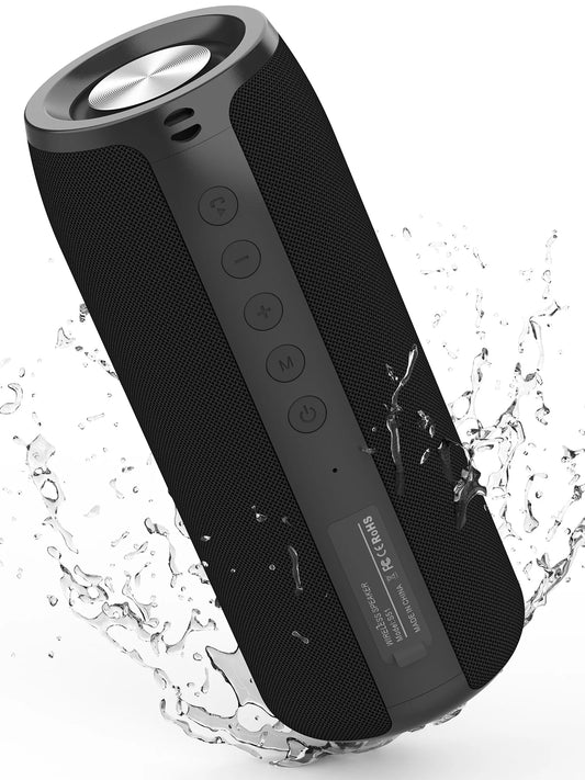 Portable Bluetooth Speaker, Wireless Speaker with Deep Bass Sound, Outdoor Speakers with Bluetooth 5.0, 30H Playtime, Dual Pairing for Home,Party