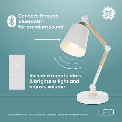 GE LED+ Speaker LED Light Bulb, 9 Watt, Bluetooth Speaker, Medium Base, A21 Bulb